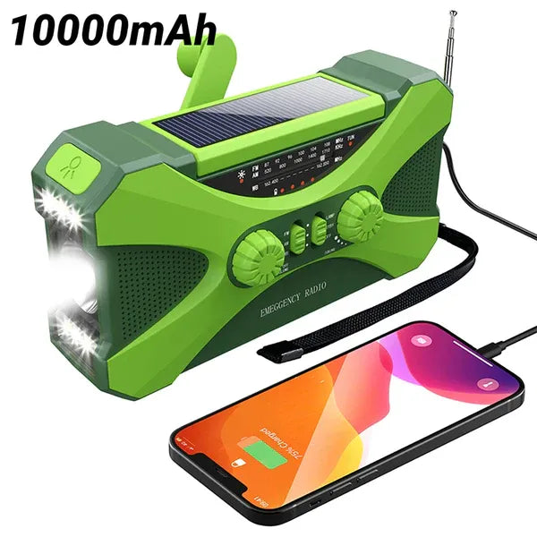 Rádio Lanterna Solar Emergência PowerBank 10.000mAh | Panda Aromas